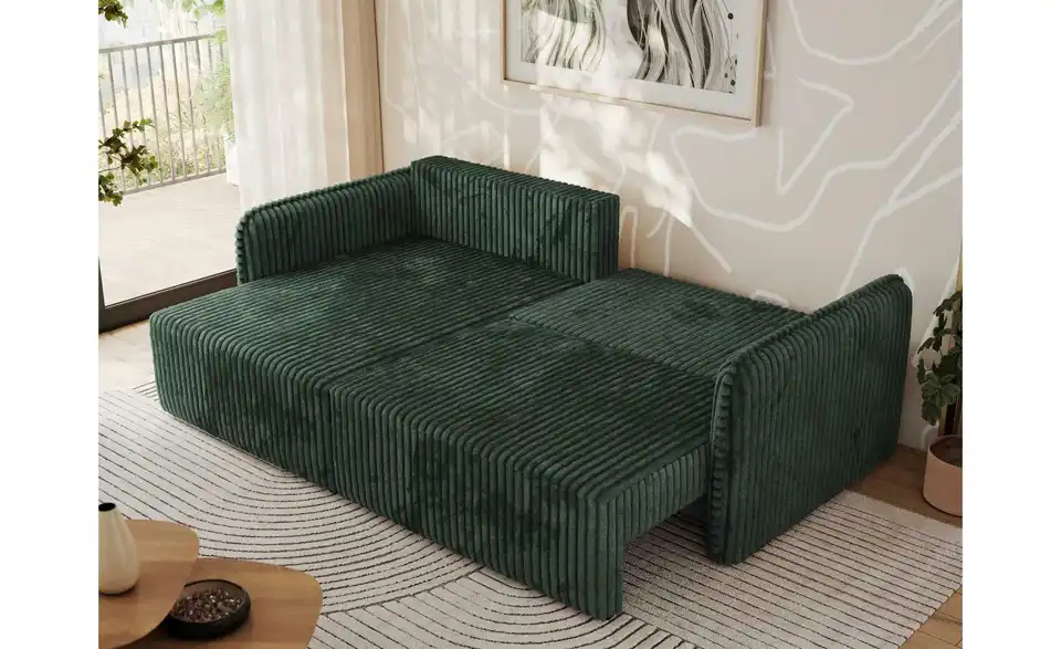 Ecksofa Grün, in Wohnsituation