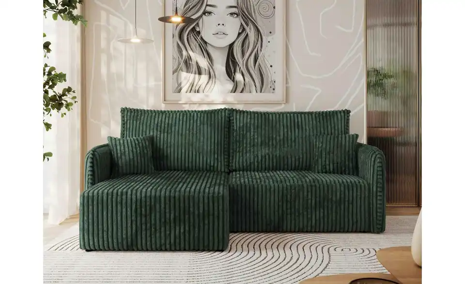 Ecksofa Grün, in Wohnsituation