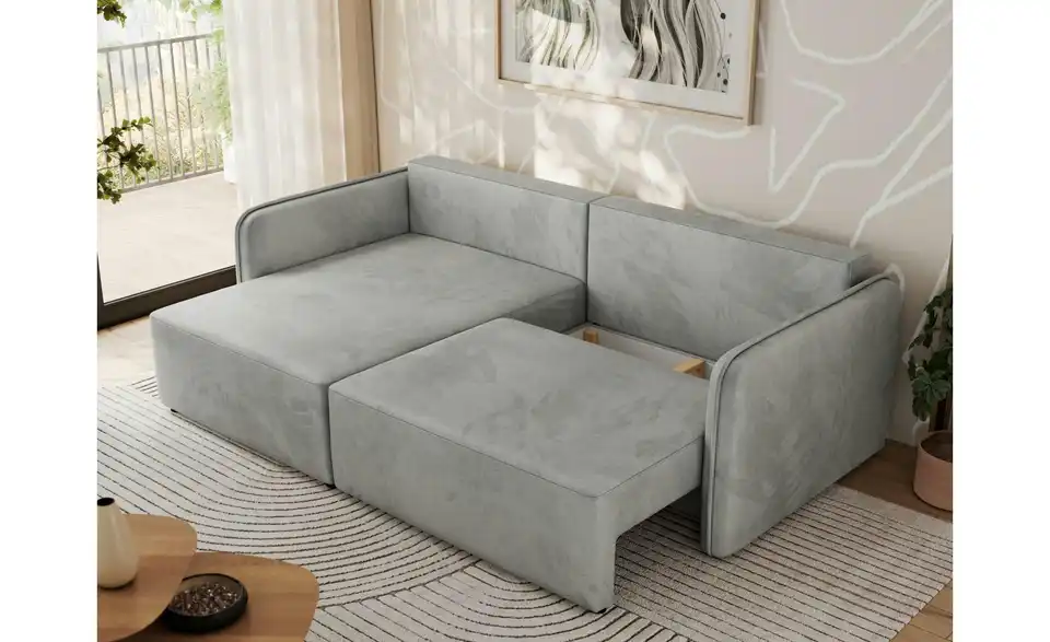 Ecksofa Hellgrau, Funktionsansicht