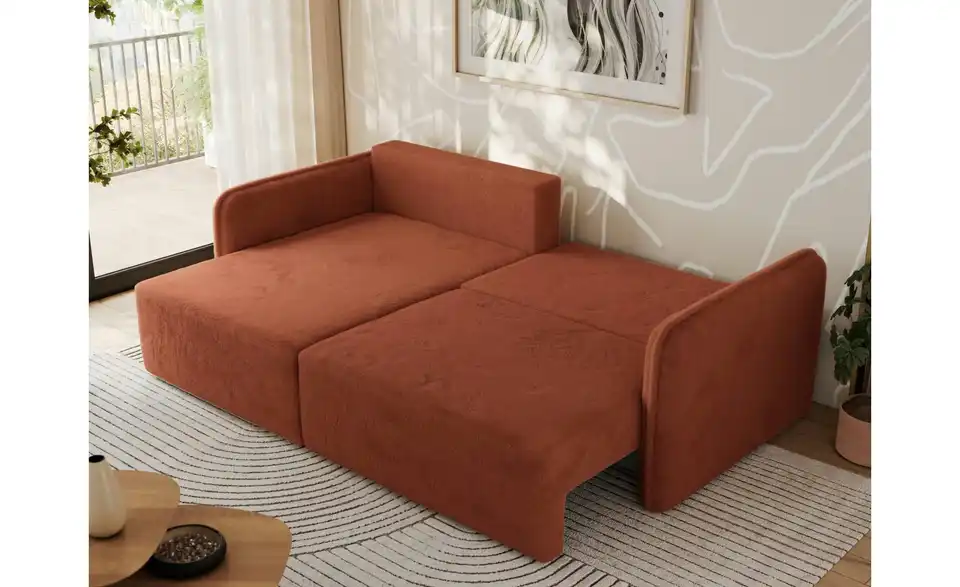 Ecksofa Orange, in Wohnsituation