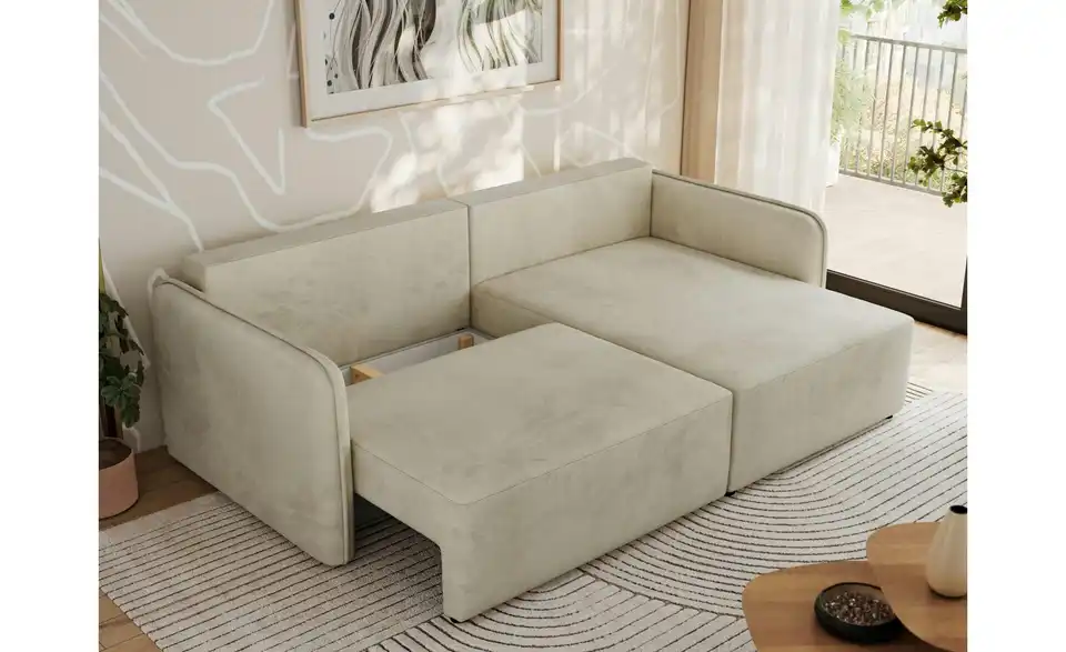 Ecksofa Beige, Funktionsansicht