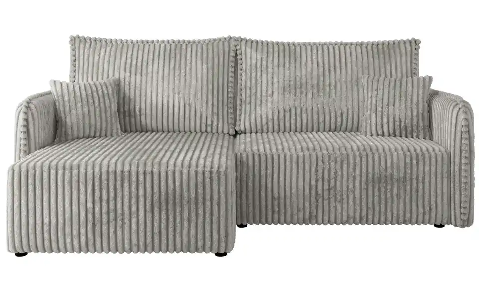 Ecksofa Hellgrau, Frontansicht