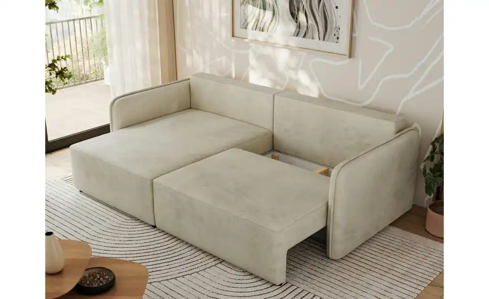Ecksofa Beige, Funktionsansicht