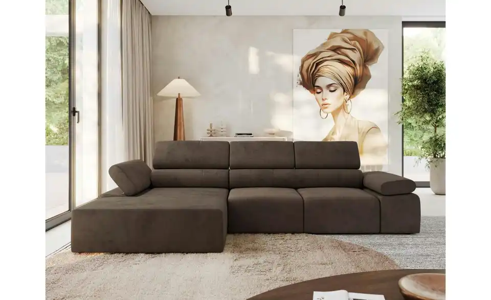 Ecksofa, in Wohnsituation