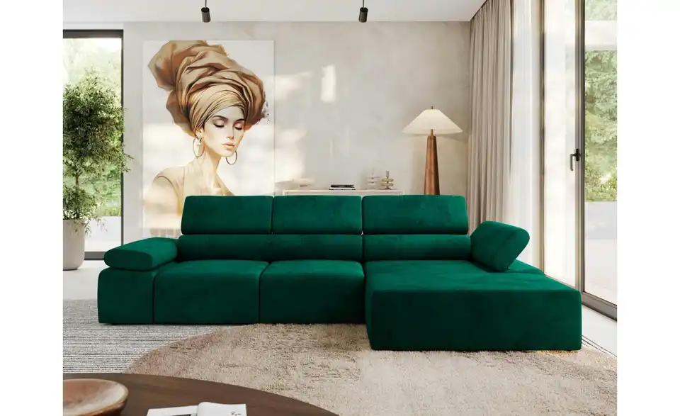 Ecksofa, in Wohnsituation