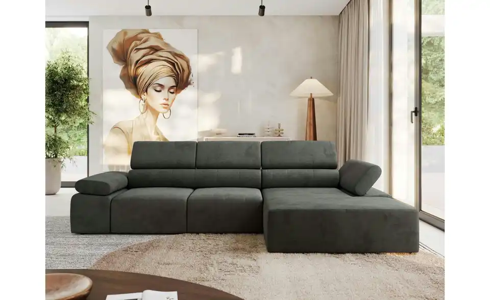 Ecksofa, in Wohnsituation