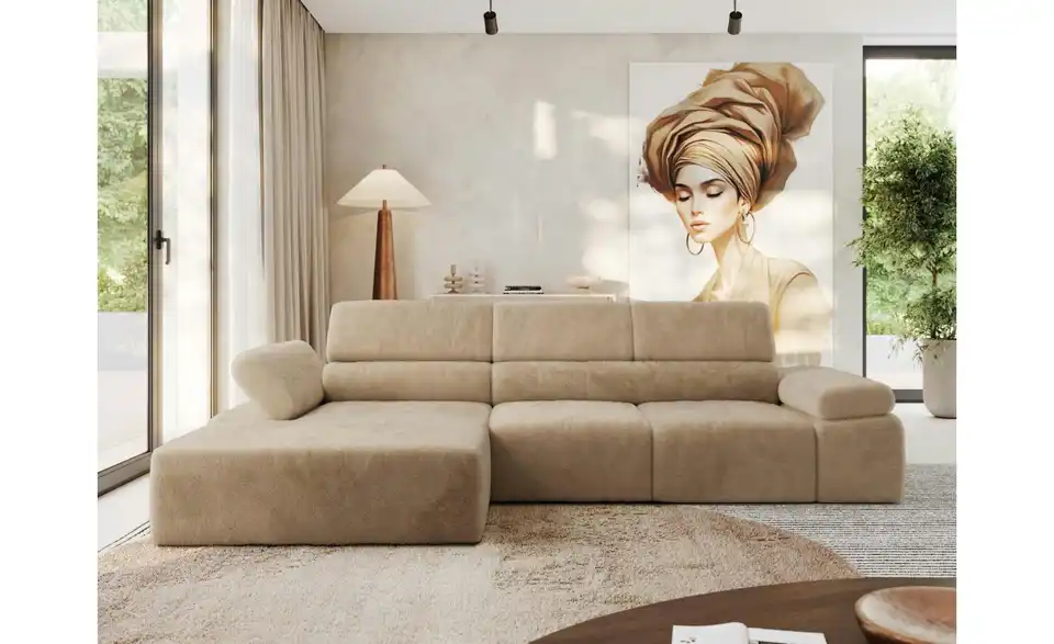 Ecksofa, in Wohnsituation