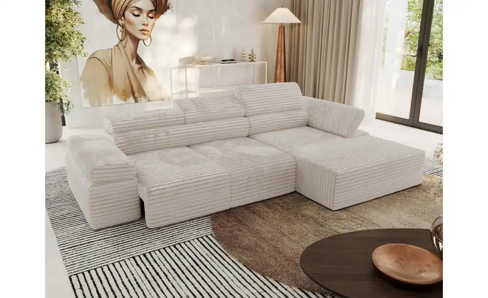 Ecksofa, in Wohnsituation