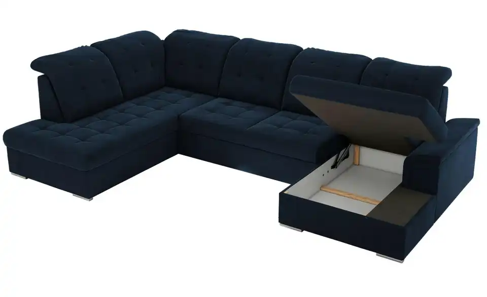 Wohnlandschaft Madrito mit Schlaffunktion, geöffnet