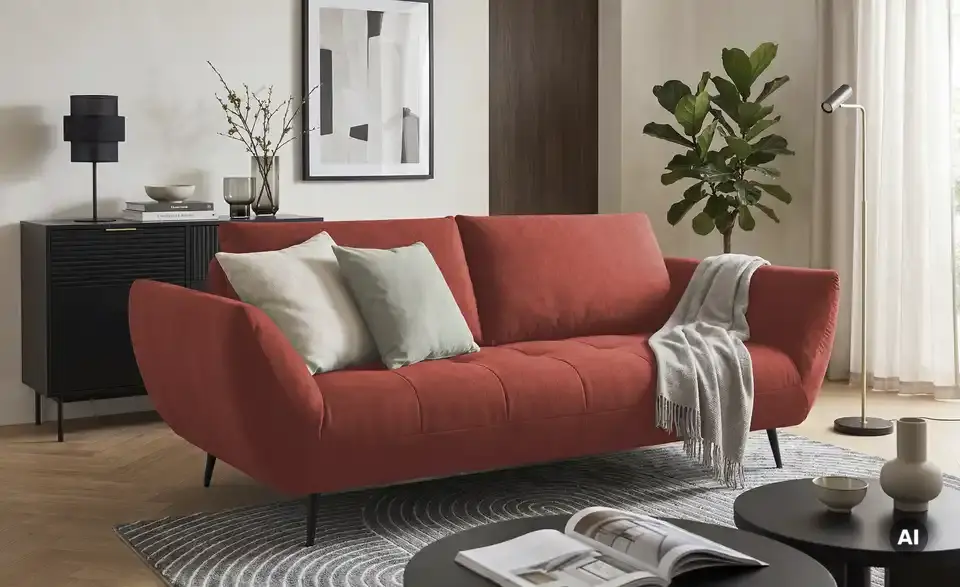 bobb Sofa 2,5 -sitzig Carly mit Sitztiefenverstellung, in Wohnsituation