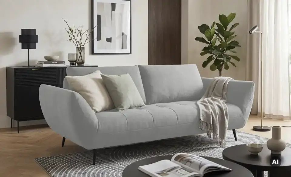 bobb Sofa 2,5 -sitzig Carly mit Sitztiefenverstellung, in Wohnsituation