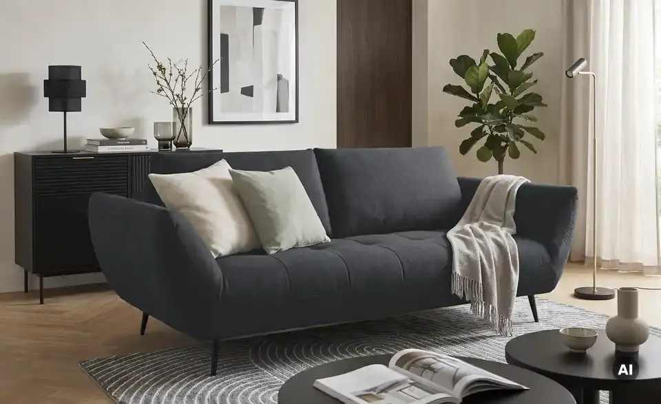bobb Sofa 2,5 -sitzig Carly mit Sitztiefenverstellung, in Wohnsituation