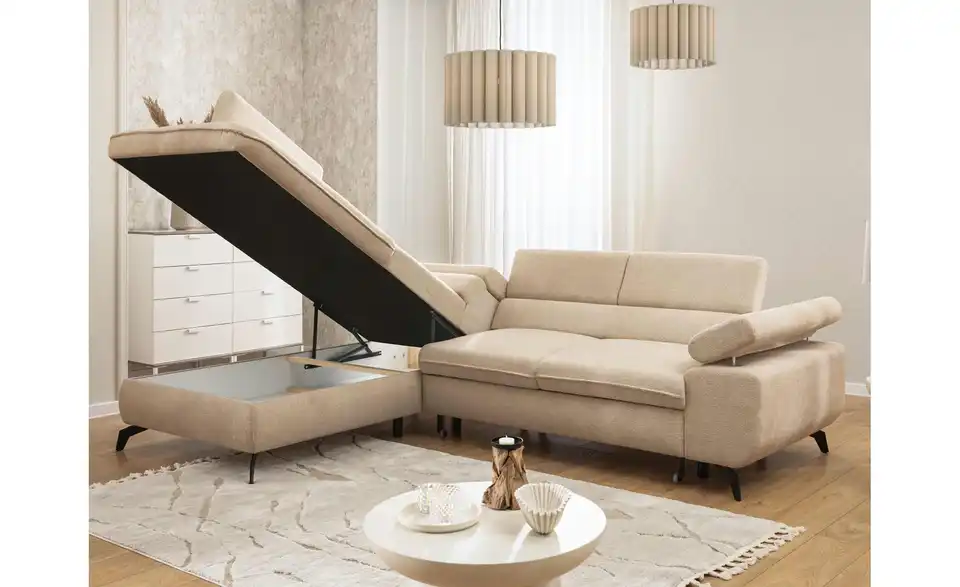 S-STYLE Ecksofa Bonnie mit Schlaffunktion, in Wohnsituation