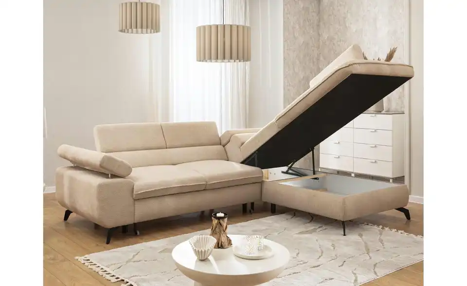 S-STYLE Ecksofa Bonnie mit Schlaffunktion, in Wohnsituation