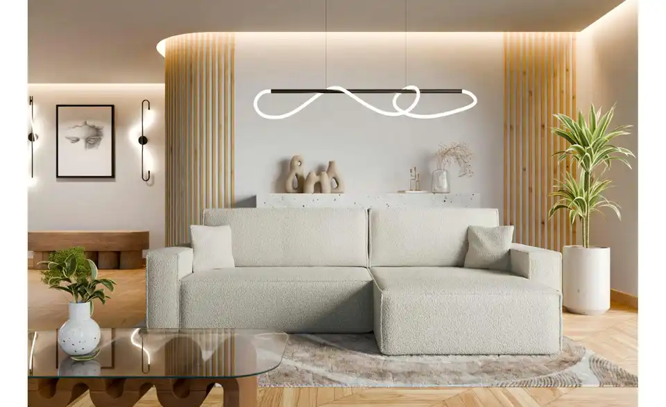 Ecksofa Carl mit Schlaffunktion, in Wohnsituation