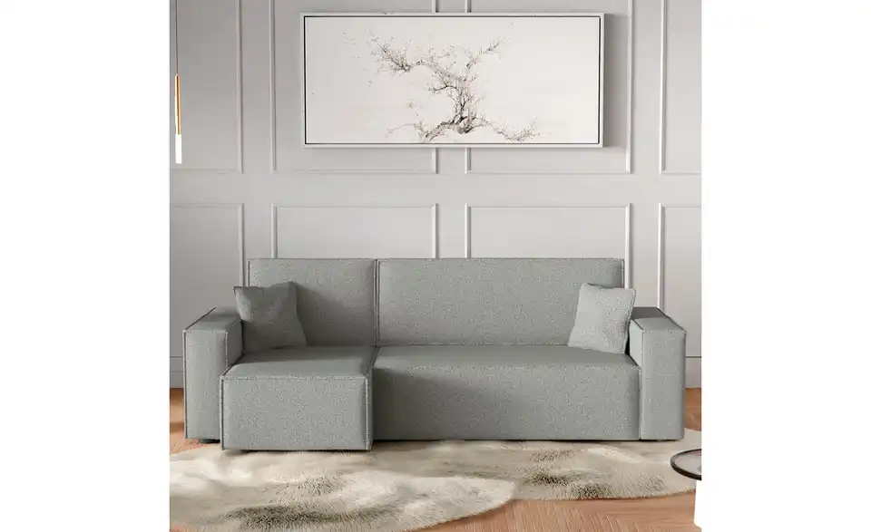 Ecksofa Carl mit Schlaffunktion, in Wohnsituation