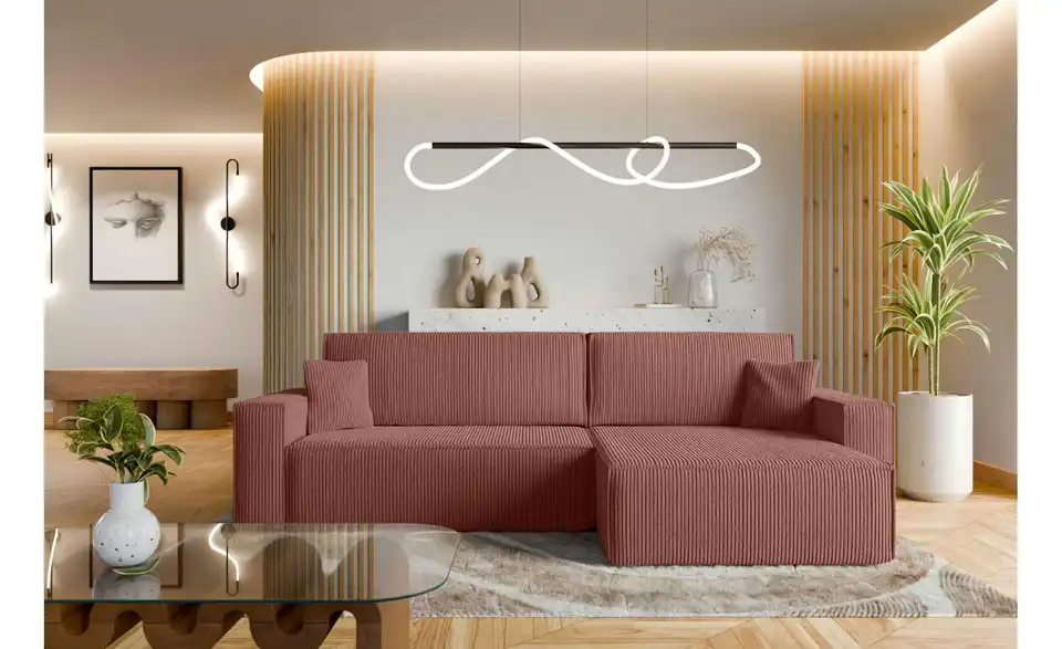 Ecksofa Carl mit Schlaffunktion, in Wohnsituation