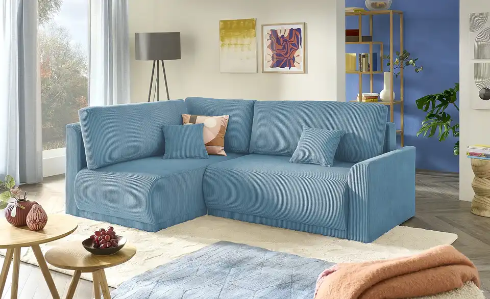Ecksofa Malyn mit Schlaffunktion, in Wohnsituation