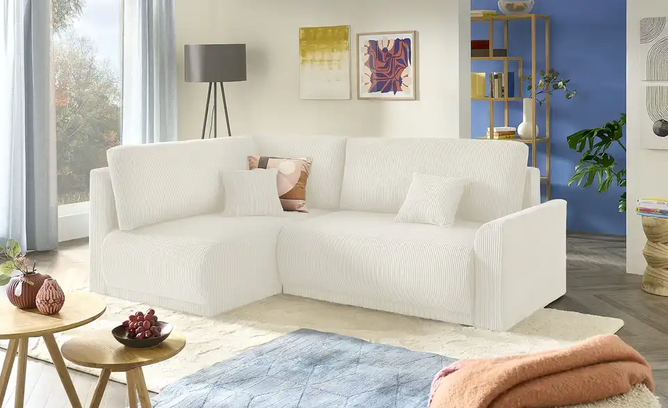Ecksofa Malyn mit Schlaffunktion, in Wohnsituation