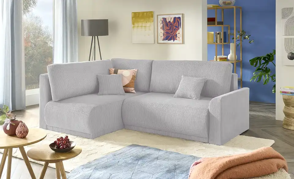 Ecksofa Malyn mit Schlaffunktion, in Wohnsituation