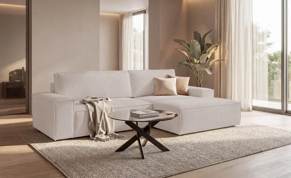 Primo Ecksofa Fjord mit Schlaffunktion, in Wohnsituation