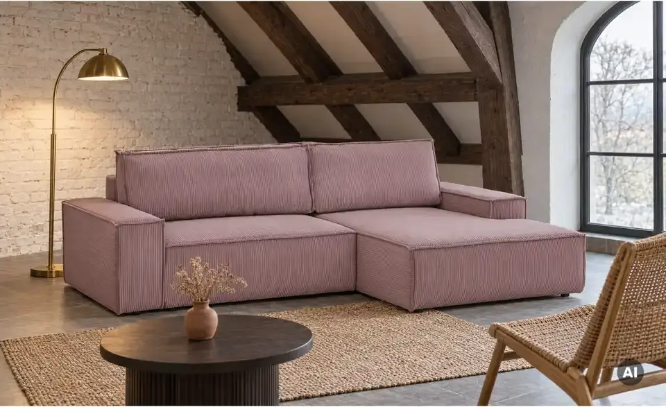 Primo Ecksofa Fjord mit Schlaffunktion, in Wohnsituation