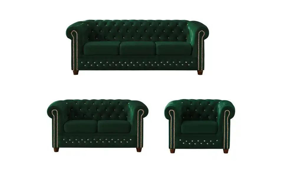 S-STYLE Chesterfield Polstergarnitur 3+2+1 Cleo Blink, Frontansicht