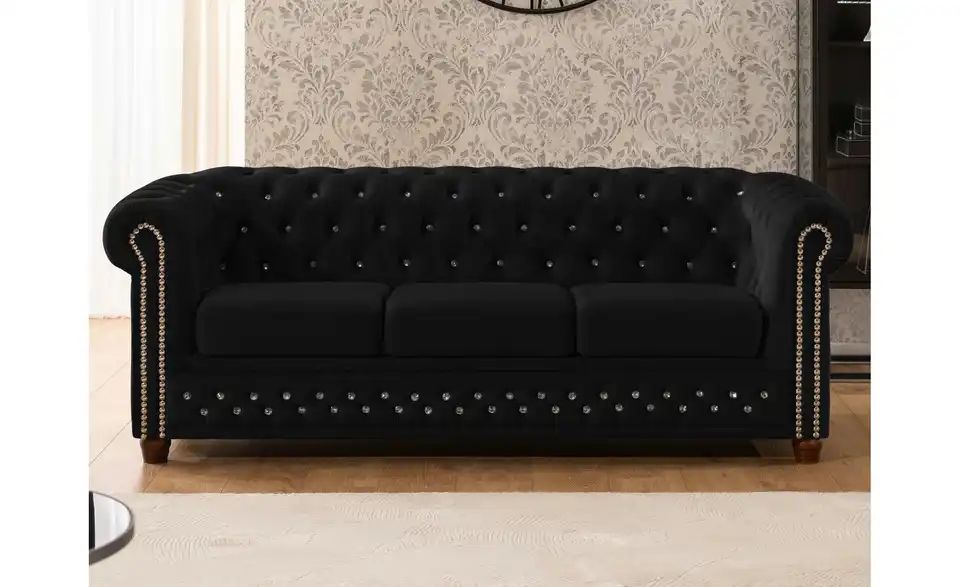 S-STYLE Chesterfield Polestergarnitur 3+1 Cleo Blink, in Wohnsituation