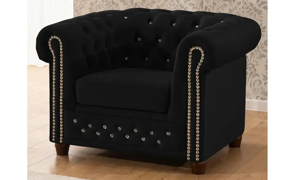 S-STYLE Chesterfield Polestergarnitur 3+1 Cleo Blink, in Wohnsituation