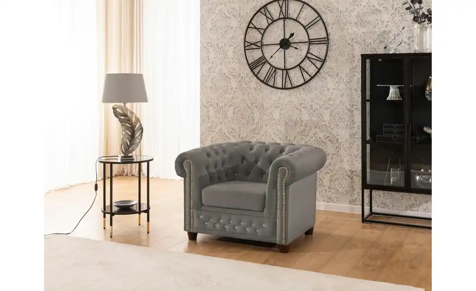 S-STYLE Chesterfield Sessel Cleo Blink, in Wohnsituation