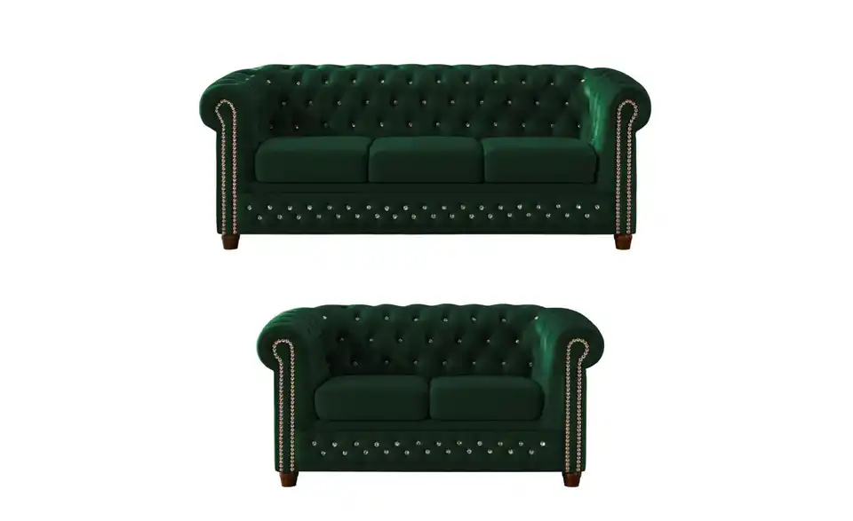 S-STYLE Chesterfield Polstergarnitur 3+2 Cleo Blink, Frontansicht