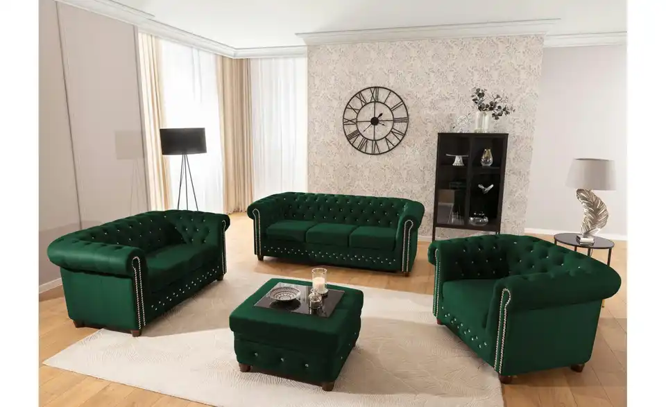 S-STYLE Chesterfield Polstergarnitur 3+2 Cleo Blink, in Wohnsituation