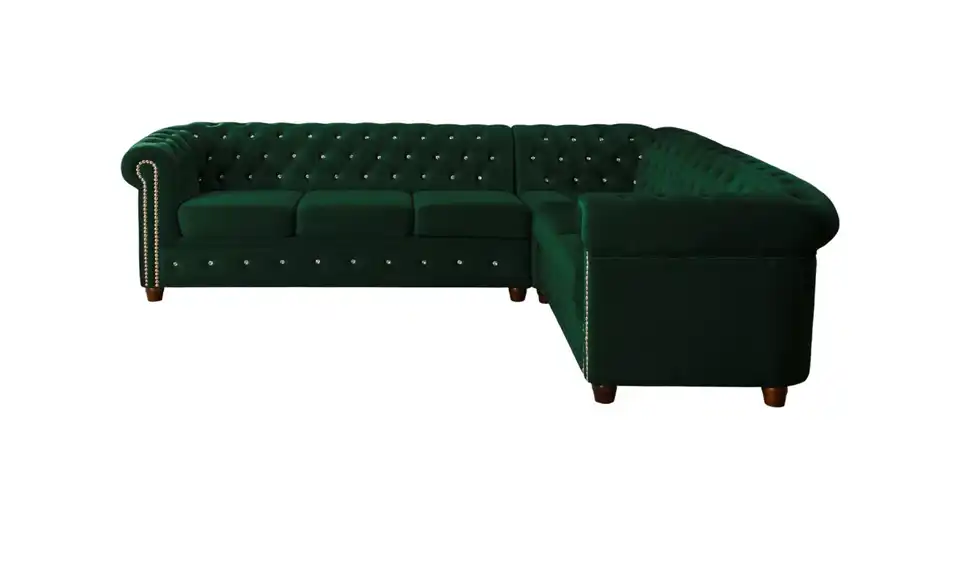 S-STYLE Chesterfield Ecksofa Cleo Blink, Frontansicht