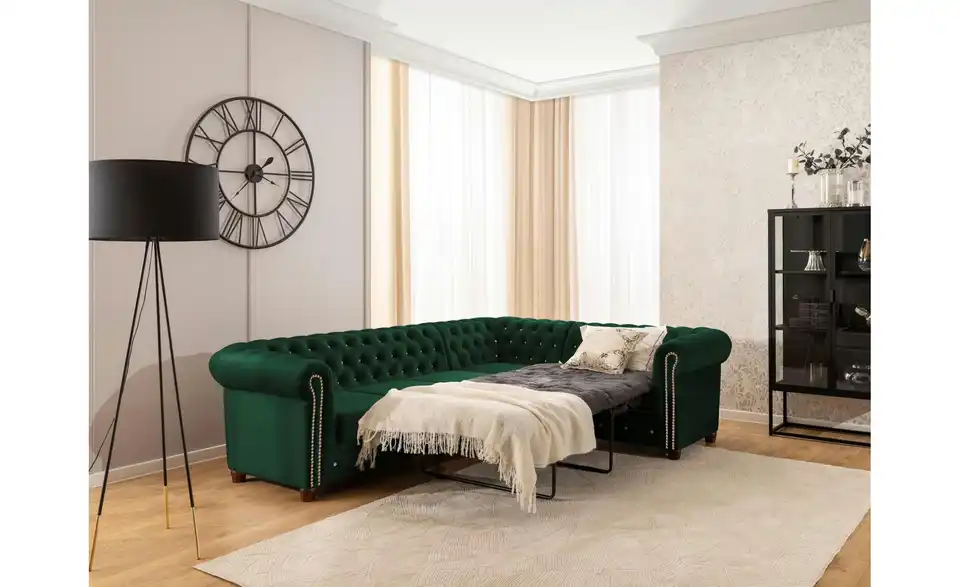 S-STYLE Chesterfield Ecksofa Cleo Blink, in Wohnsituation