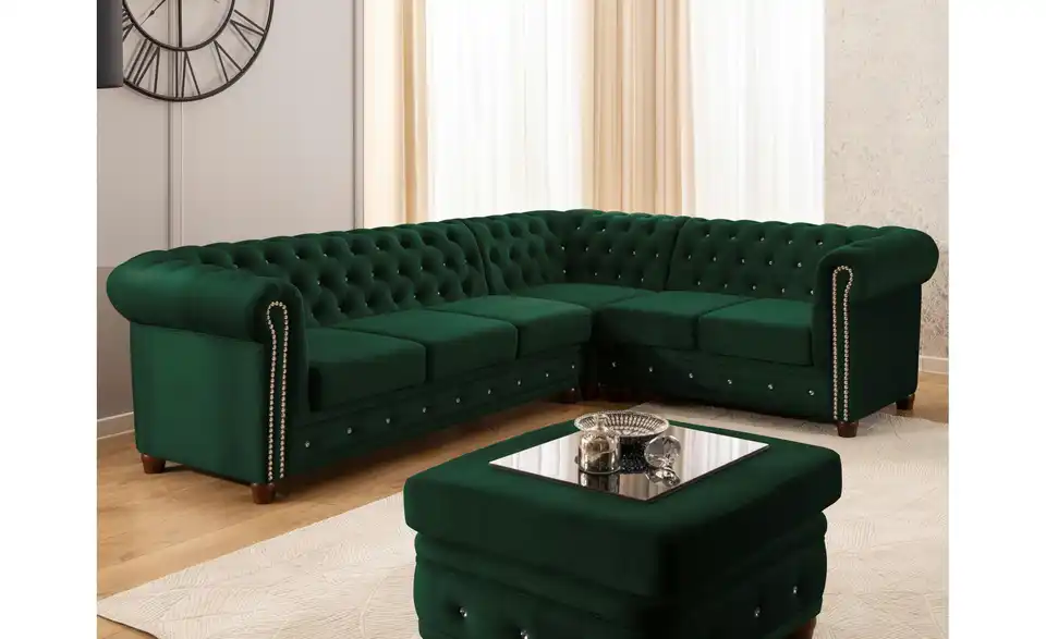 S-STYLE Chesterfield Ecksofa Cleo Blink, in Wohnsituation