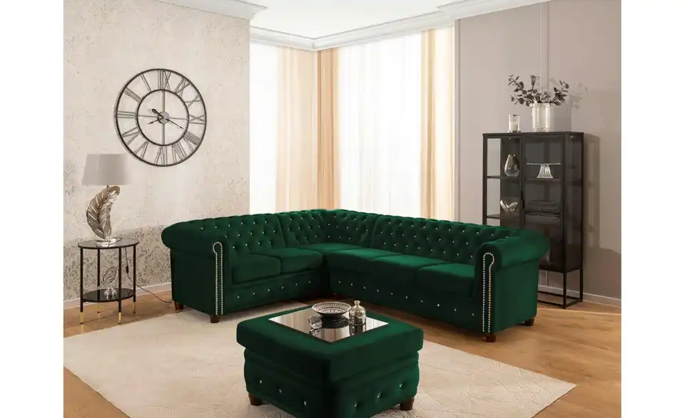 S-STYLE Chesterfield Ecksofa Cleo Blink, in Wohnsituation