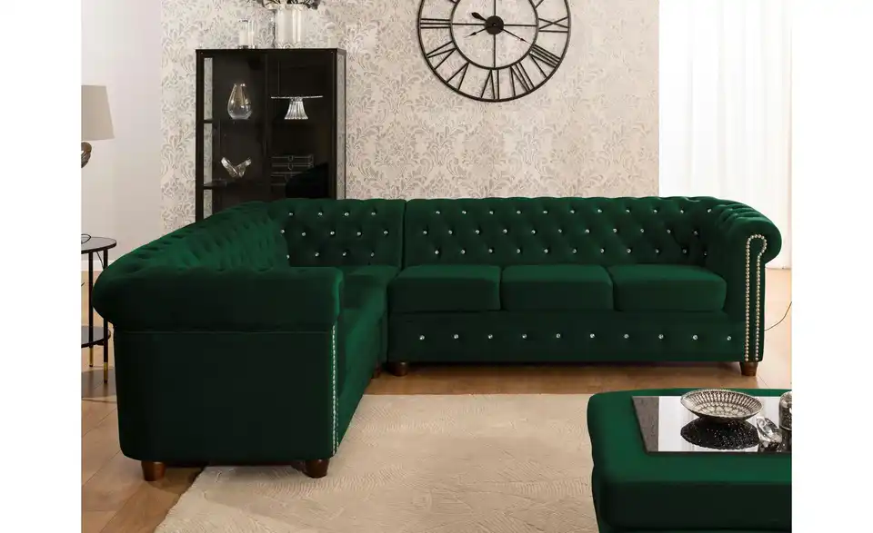 S-STYLE Chesterfield Ecksofa Cleo Blink, in Wohnsituation