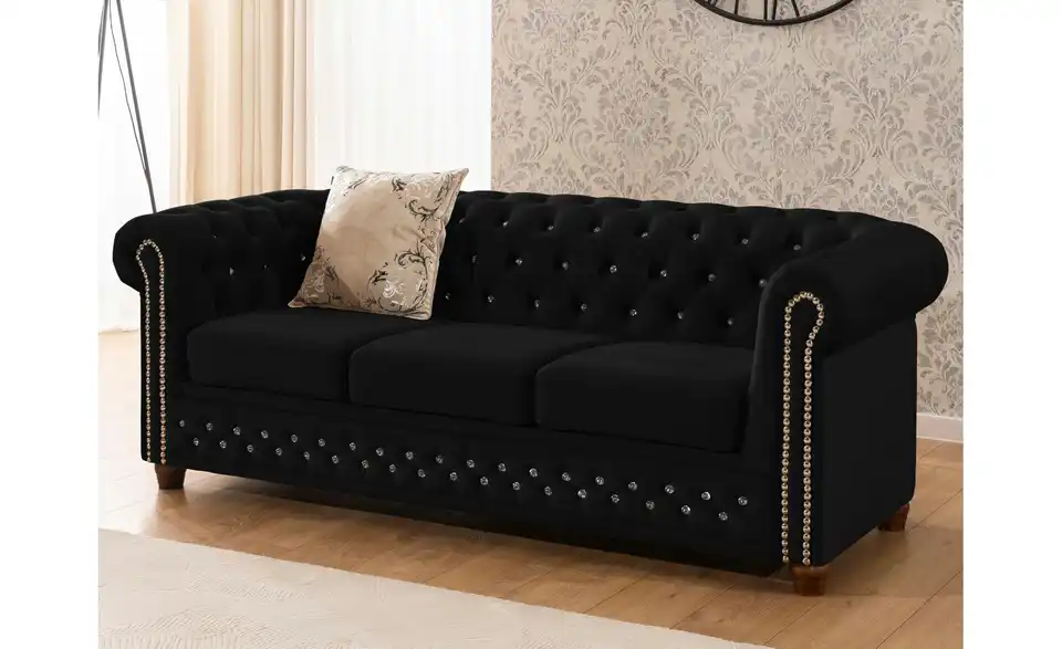 S-STYLE Chesterfield Einzelsofa Cleo Blink, in Wohnsituation