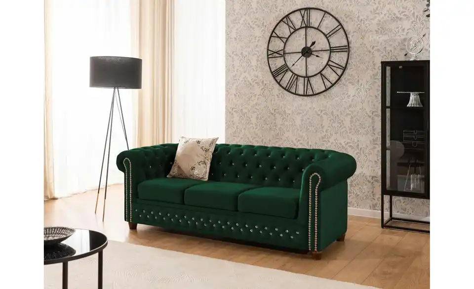S-STYLE Chesterfield Einzelsofa Cleo Blink, in Wohnsituation