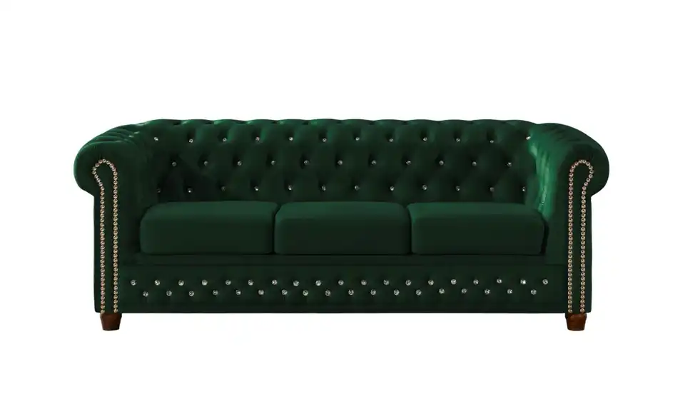 S-STYLE Chesterfield Einzelsofa Cleo Blink, Frontansicht