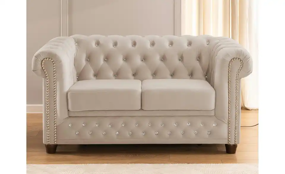 S-STYLE Chesterfield Einzelsofa Cleo Blink, in Wohnsituation