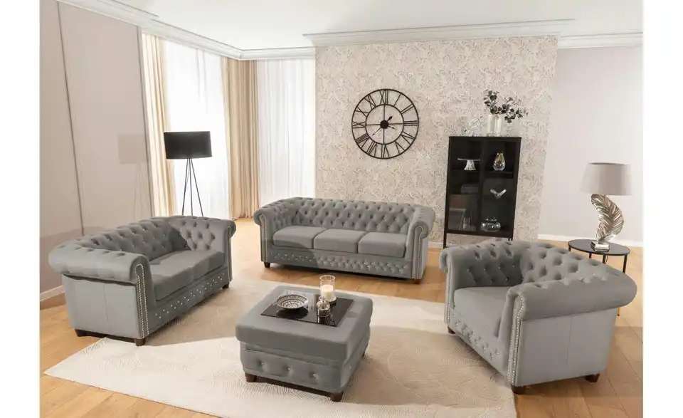 S-STYLE Chesterfield Einzelsofa Cleo Blink, in Wohnsituation