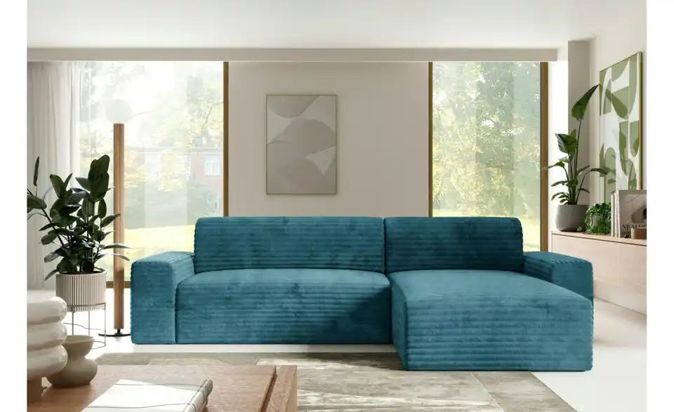 Ecksofa Coco mit Schlaffunktion, in Wohnsituation