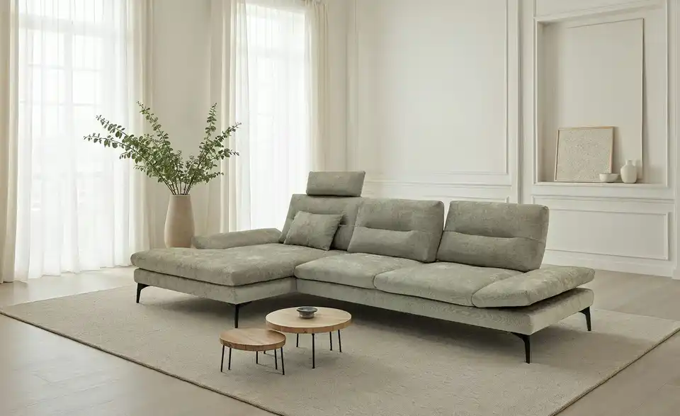 Loop your Style Ecksofa Bellagio mit Sitztiefenverstellung, in Wohnsituation