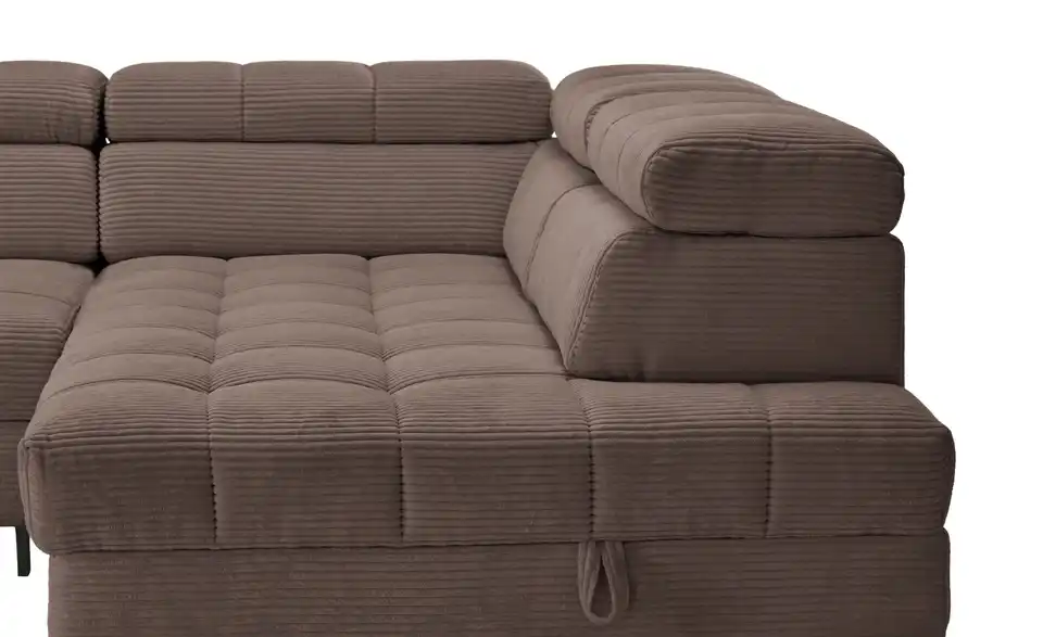 Ecksofa Arte mit verstellbaren Kopfstützen, Detailansicht