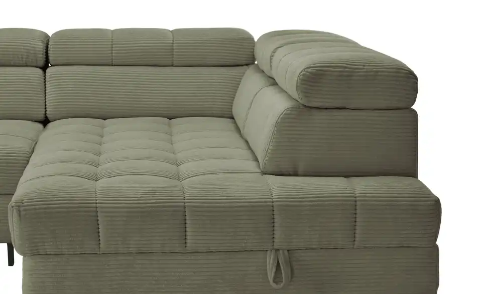 Ecksofa Arte mit verstellbaren Kopfstützen, Detailansicht
