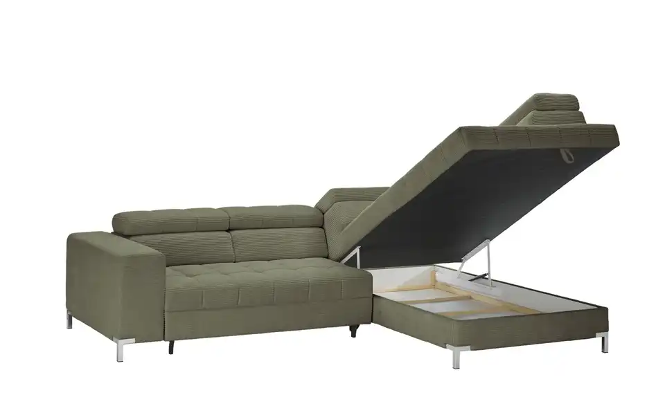 Ecksofa Arte mit verstellbaren Kopfstützen, Funktionsansicht