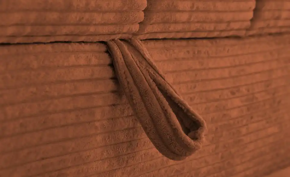 Ecksofa Arte mit verstellbaren Kopfstützen, Detailansicht