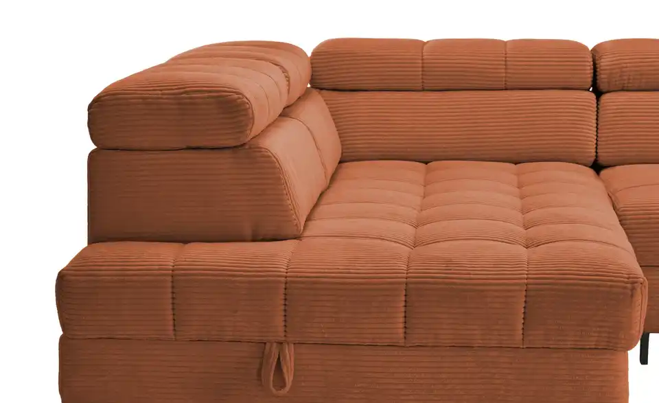 Ecksofa Arte mit verstellbaren Kopfstützen, Detailansicht