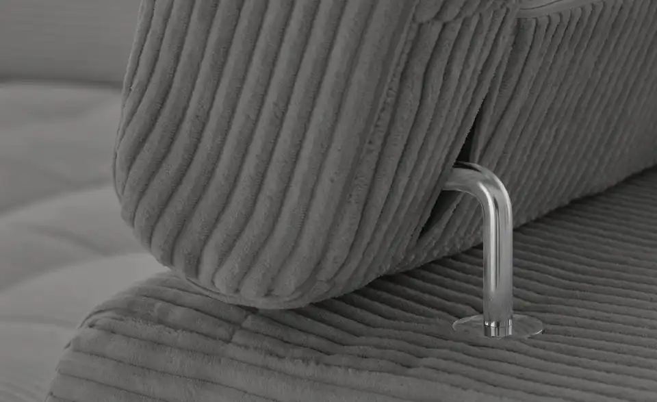 Ecksofa Arte mit verstellbaren Kopfstützen, Detailansicht